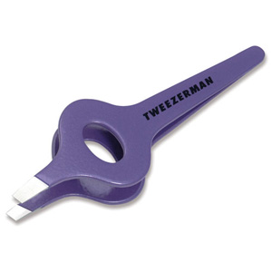 Tweezerman Wide Grip Slant Tweezer - Amethyst Pearl