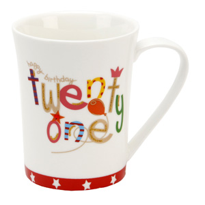 Twenty One 21st Happy Birthday Mug