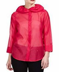 Alisa fuchsia organza sheer shirt