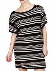 Gazelle striped black dress