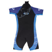 TWF Wetsuit Shortie Kids age 10/11 Bright blue