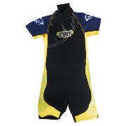 TWF Wetsuit Shortie Kids age 5/6 Yellow