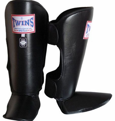  Muay Thai Boxing Shin Pads Shin Guards Protector SGL-2-BK Black Size S-M-L (Medium)