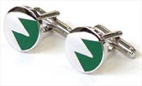 Green Zig Zag Cufflinks by