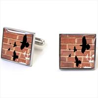 Red Brick Eagle Cufflinks by