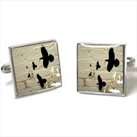 White Brick Eagle Cufflinks by