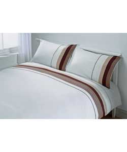 Tyler Pintuck Double Duvet Cover Set - Natural