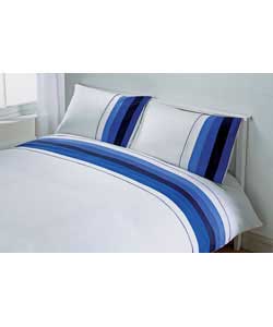 Tyler Pintuck King Size Duvet Cover Set - Navy