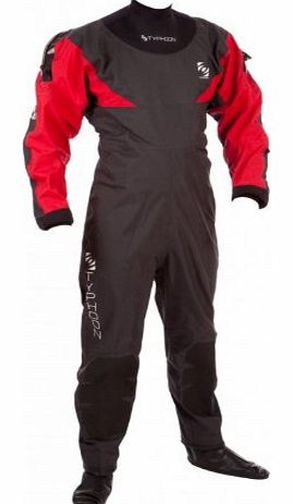 Typhoon 2013 Typhoon Racer Hypercurve II Back Zip Socks Drysuit NEW 2013 GREY/RED FREEFLEECE Sizes- - ExtraLarge