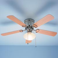 Typhoon Ceiling Fan & Single Light Kit Chrome Effect