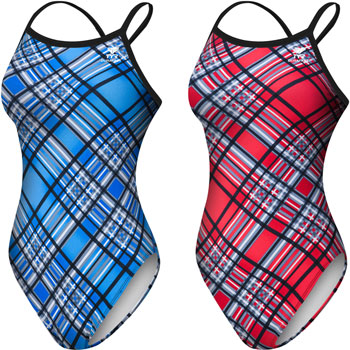 Ladies Pacific Plaid Swimsuit