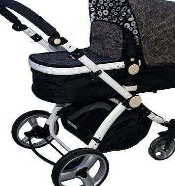 Uberchild EVO Full 2in1 Travel System Including FREE Maxi Cosi Car Seat Adapters - Funky Zebra