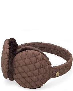 Diamond Quilted Earmuff Chocolate