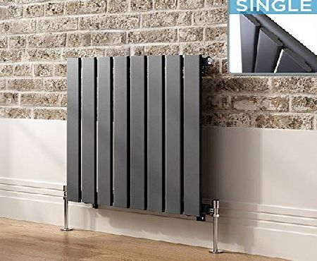 UKtapstores 600X604 ANTHRACITE FLAT PANEL MODERN DESIGNER HORIZONTAL RADIATOR HEATER