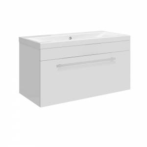 Design High Gloss White 800 Wall Mounted Vanity