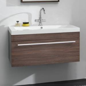 ULTRA Glide Walnut Finish Vanity Unit