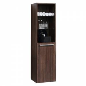 ULTRA Glide Walnut Tall Wall Mounted Side Cabinet