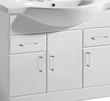 Ultra High Gloss White 850mm Bathroom Vanity