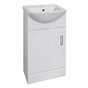 High Gloss White Marvel 450 Basin & Cabinet