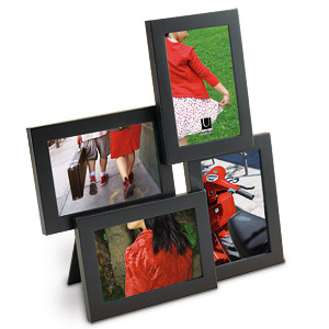 Umbra Lira Black Four Multi Photo Frame