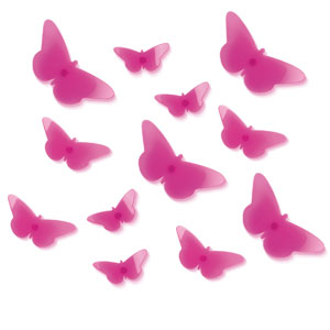 Umbra Monarch Six Fuschia Butterfly Wall D