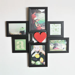 ULove Multi Black Wall Display Photo Frame