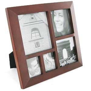 Walnut Multi Photo Frame