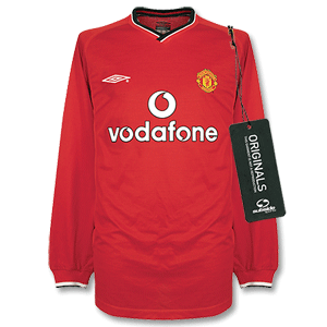 Umbro 00-02 Man Utd Home L/S Shirt - Players