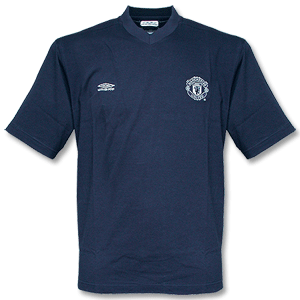 01-02 Man Utd VNeck Tee - Navy