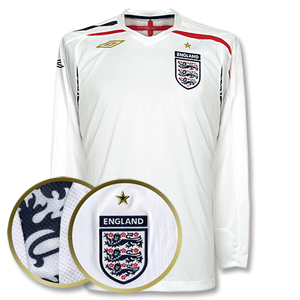 Umbro 07-09 England Home L/S Shirt