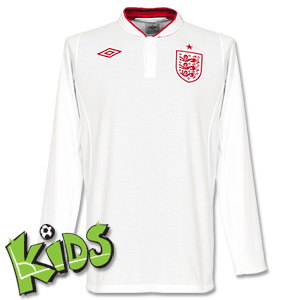 Umbro 12-13 England Home L/S Shirt - Boys