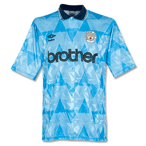 Umbro 89-91 Man City Home Shirt - Grade 8