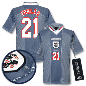 96-97 England Away Shirt Players + Fowler 21