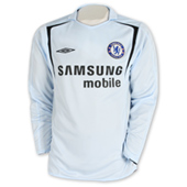 Chelsea Away Shirt 2005/06 - Long Sleeve Kids with Crespo 9 printing.