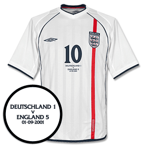 Umbro England Home Owen Shirt 2001 2003   England vs