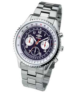 Gents Silver Bracelet Chronograph Watch