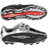 Umbro Junior Element football Boot KTK FG - Black/Platinum/Red.