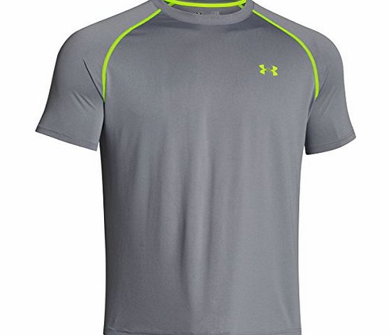 2014 Under Armour Mens HeatGear Tech Short Sleeve Training T-Shirt Steel Small