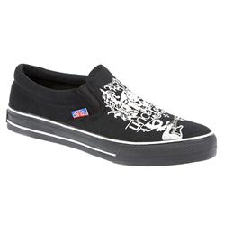 Male Brighton Skull Textile Upper Textile Lining Fashion Festival in Black White