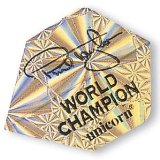 Unicorn World Champion Phil Taylor Autograph Hologram Unicorn Dart Flights