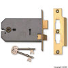 150mm Polished Brass Horizontal 3 Lever