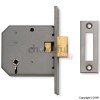 65mm Satin Chrome 3 Lever Mortice Deadlock