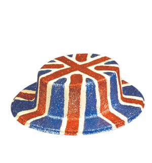 union Jack Glitter Boater hat