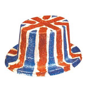 union Jack Glitter Top hat