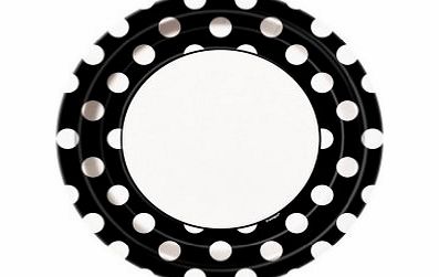 Unique BLACK POLKA Plates