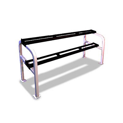 U1001 2 Tier Horizontal Curved End Dumbbell Rack