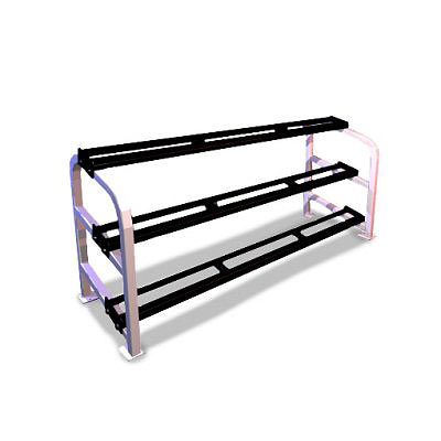 U1003 3 Tier Horizontal Curved End Dumbbell Rack