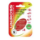 Uniross 4x AA 2100mAh NiMH Hybrio Rechargeable