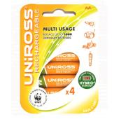 uniross U0149716 4x AA 1600mAh NiMH Hybrio