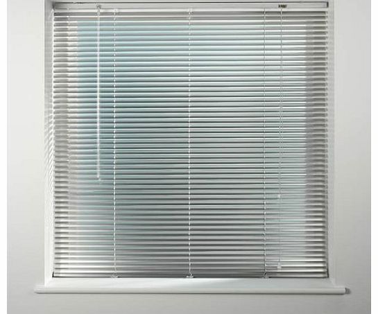 Metal 25mm Aluminium Venetian Blind, Silver, W150 x D160cm